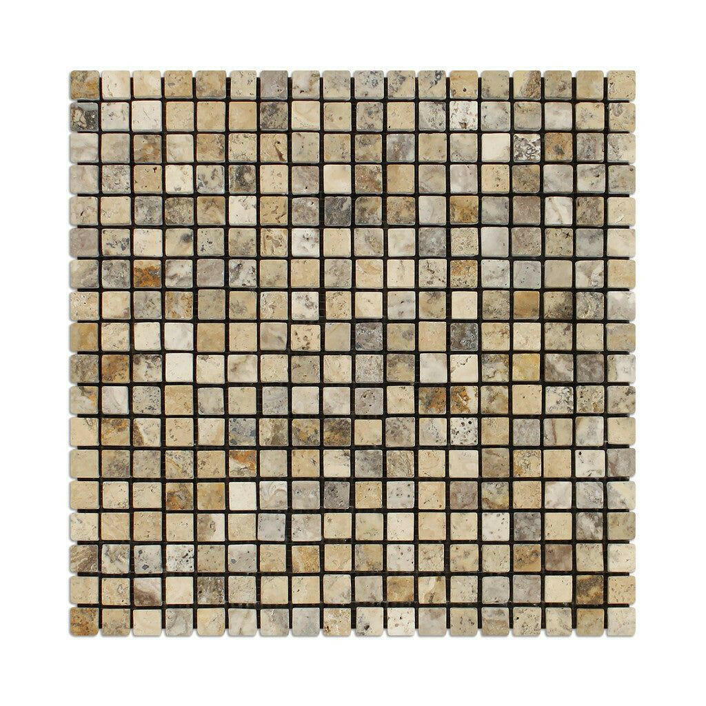 5/8x5/8 Philadelphia Travertine Tumbled Mosaic Tile 5/8x5/8 Philadelphia Travertine Tumbled Mosaic Tile - American Tile Depot