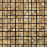 5/8x5/8 Scabos Travertine Polished Mosaic Tile 5/8x5/8 Scabos Travertine Polished Mosaic Tile - American Tile Depot