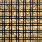5/8x5/8 Scabos Travertine Polished Mosaic Tile 5/8x5/8 Scabos Travertine Polished Mosaic Tile - American Tile Depot