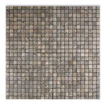 5/8x5/8 Silver Travertine Tumbled Mosaic Tile 5/8x5/8 Silver Travertine Tumbled Mosaic Tile - American Tile Depot