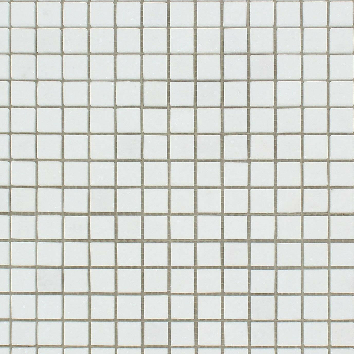 5/8x5/8 Thassos White Marble Honed Mosaic Tile 5/8x5/8 Thassos White Marble Honed Mosaic Tile - American Tile Depot