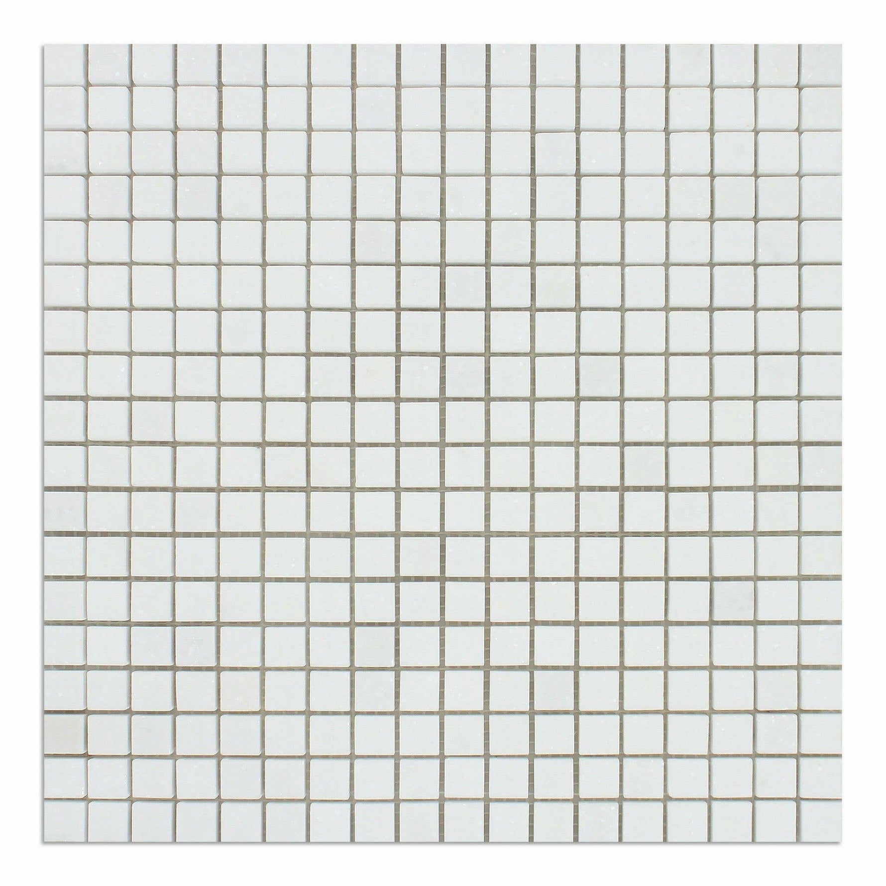 5/8x5/8 Thassos White Marble Honed Mosaic Tile 5/8x5/8 Thassos White Marble Honed Mosaic Tile - American Tile Depot