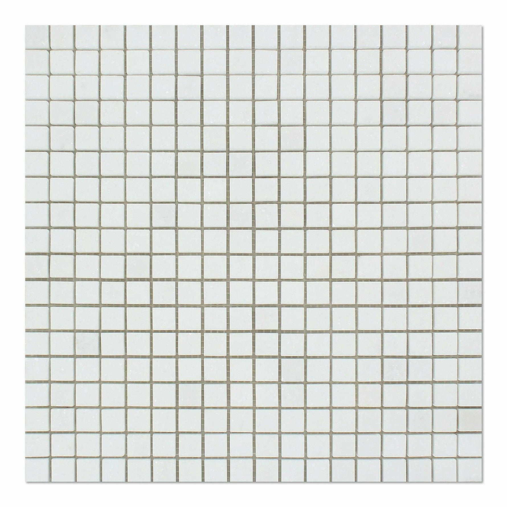 5/8x5/8 Thassos White Marble Honed Mosaic Tile 5/8x5/8 Thassos White Marble Honed Mosaic Tile - American Tile Depot