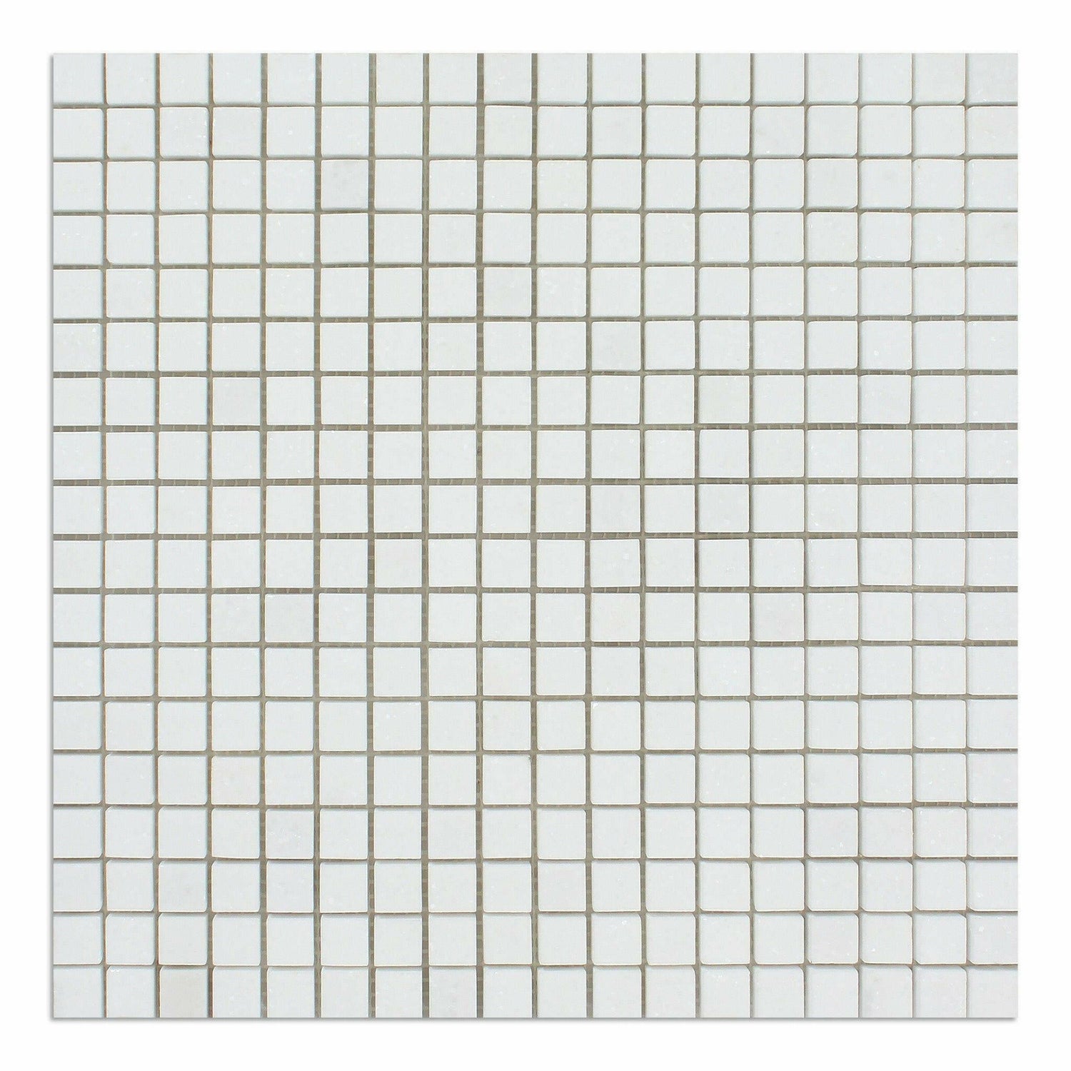 5/8x5/8 Thassos White Marble Polished Mosaic Tile 5/8x5/8 Thassos White Marble Polished Mosaic Tile - American Tile Depot