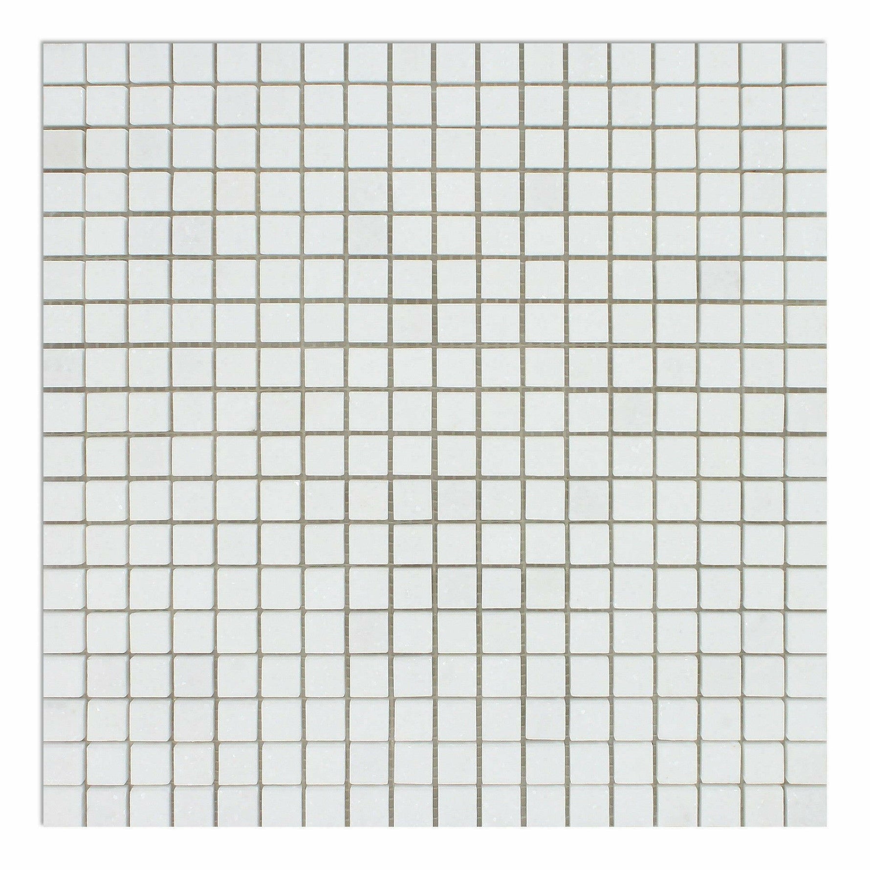 5/8x5/8 Thassos White Marble Polished Mosaic Tile 5/8x5/8 Thassos White Marble Polished Mosaic Tile - American Tile Depot