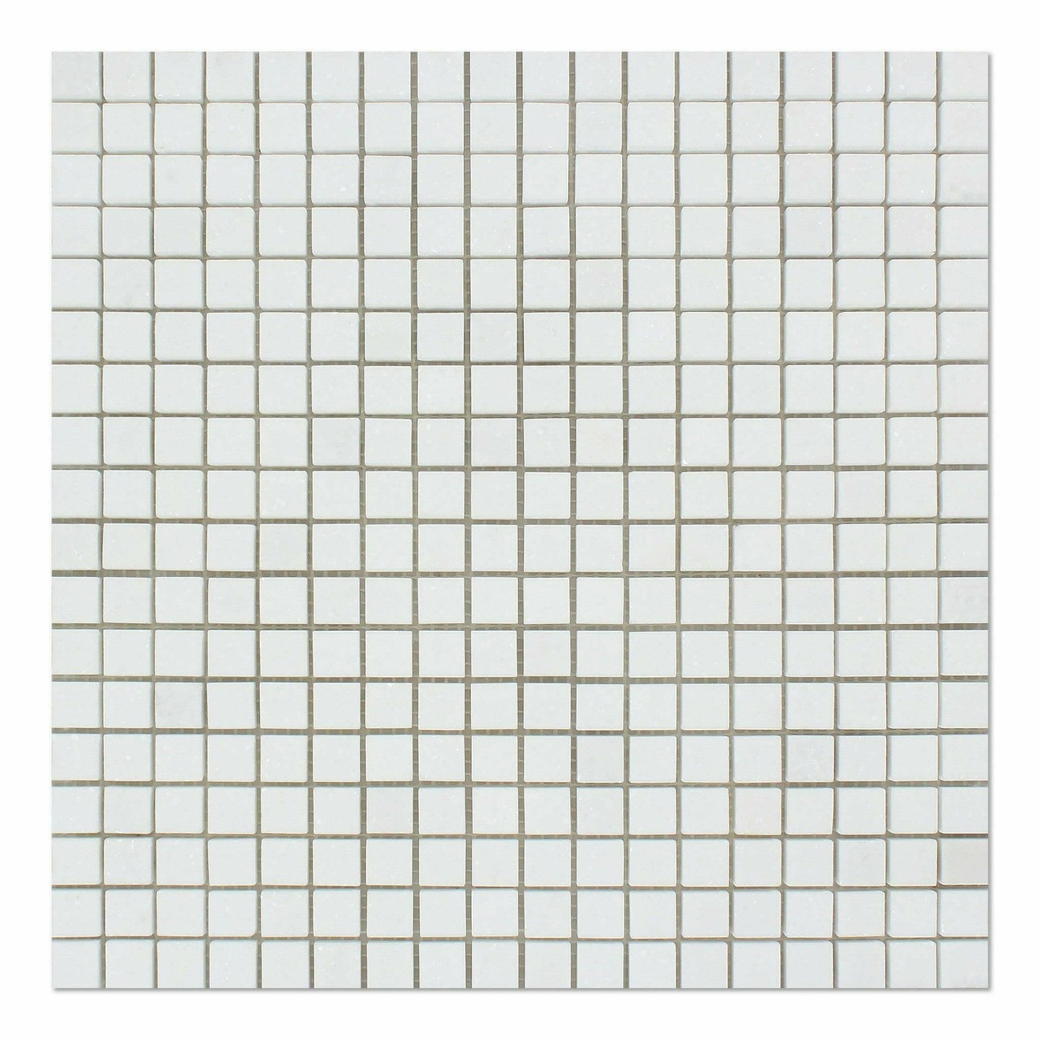 5/8x5/8 Thassos White Marble Polished Mosaic Tile 5/8x5/8 Thassos White Marble Polished Mosaic Tile - American Tile Depot