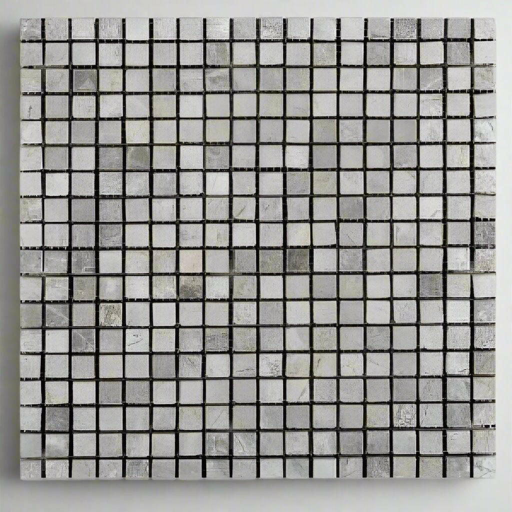 5/8x5/8 Tundra Gray (Atlantic Gray) Marble Honed Mosaic Tile 5/8x5/8 Tundra Gray (Atlantic Gray) Marble Honed Mosaic Tile - American Tile Depot