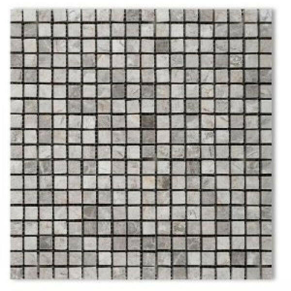 5/8x5/8 Tundra Gray (Atlantic Gray) Marble Honed Mosaic Tile 5/8x5/8 Tundra Gray (Atlantic Gray) Marble Honed Mosaic Tile - American Tile Depot