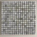 5/8x5/8 Tundra Gray (Atlantic Gray) Marble Polished Mosaic Tile 5/8x5/8 Tundra Gray (Atlantic Gray) Marble Polished Mosaic Tile - American Tile Depot