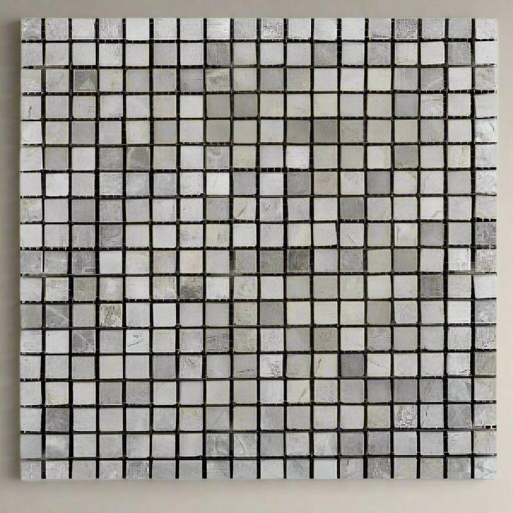 5/8x5/8 Tundra Gray (Atlantic Gray) Marble Polished Mosaic Tile 5/8x5/8 Tundra Gray (Atlantic Gray) Marble Polished Mosaic Tile - American Tile Depot