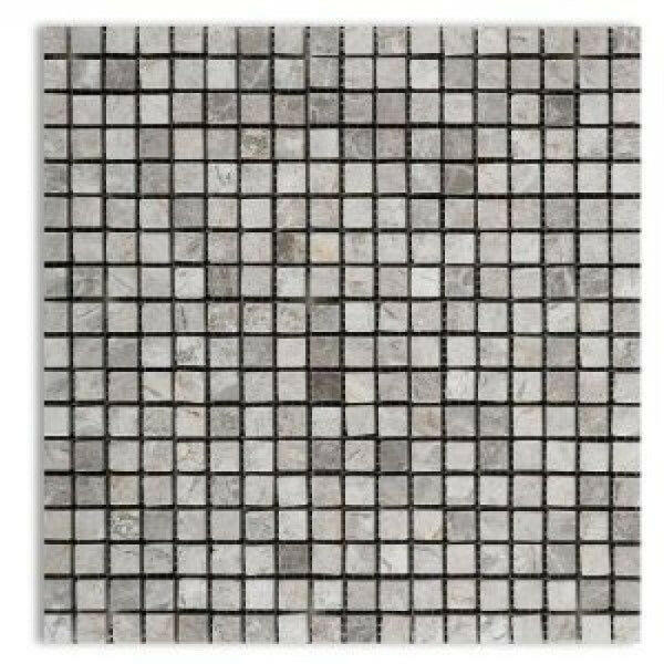 5/8x5/8 Tundra Gray (Atlantic Gray) Marble Polished Mosaic Tile 5/8x5/8 Tundra Gray (Atlantic Gray) Marble Polished Mosaic Tile - American Tile Depot