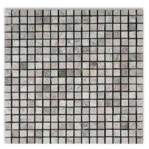5/8x5/8 Tundra Gray (Atlantic Gray) Marble Polished Mosaic Tile 5/8x5/8 Tundra Gray (Atlantic Gray) Marble Polished Mosaic Tile - American Tile Depot