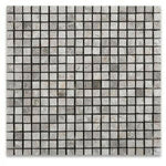 5/8x5/8 Tundra Gray (Atlantic Gray) Marble Polished Mosaic Tile 5/8x5/8 Tundra Gray (Atlantic Gray) Marble Polished Mosaic Tile - American Tile Depot