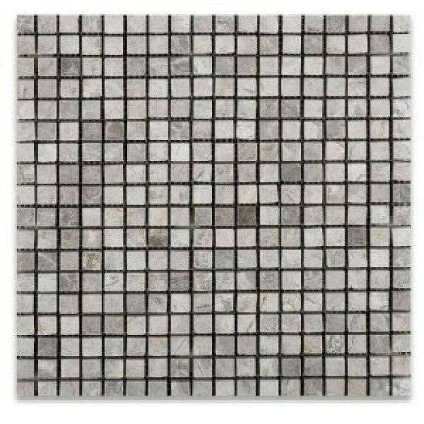 5/8x5/8 Tundra Gray (Atlantic Gray) Marble Polished Mosaic Tile 5/8x5/8 Tundra Gray (Atlantic Gray) Marble Polished Mosaic Tile - American Tile Depot