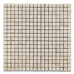 5/8x5/8 White Pearl / Botticino Marble Polished Mosaic Tile 5/8x5/8 White Pearl / Botticino Marble Polished Mosaic Tile - American Tile Depot