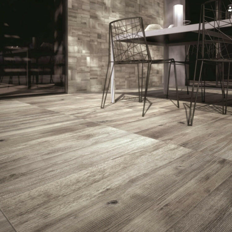5.50x32 Lithora Tortora Semi-Polished Wood Look Porcelain Tile 5.50x32 Lithora Tortora Semi-Polished Wood Look Porcelain Tile - American Tile Depot