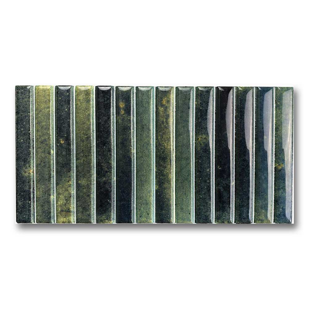 5x9 Split Olive Glossy Ceramic Wall Tile