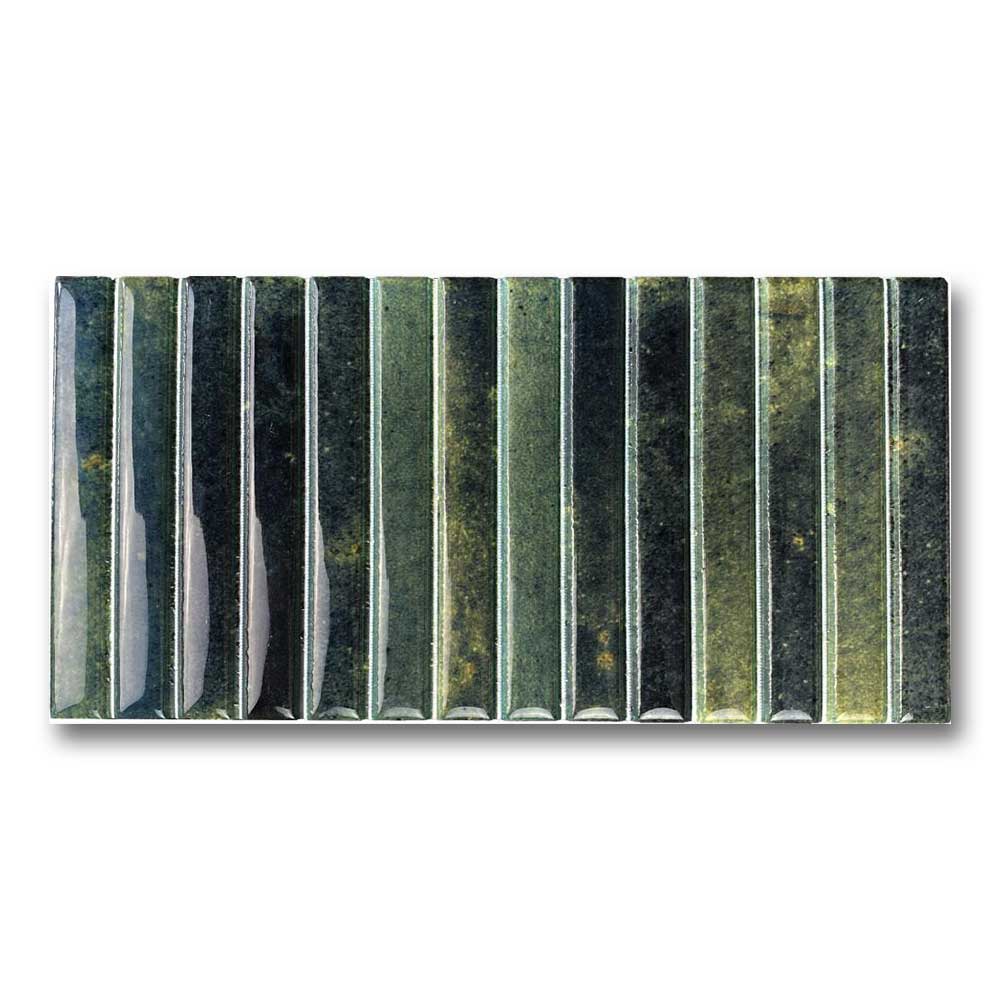 5x9 Split Olive Glossy Ceramic Wall Tile