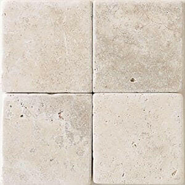 6x6 Crema Marfil Marble Tumbled Tile