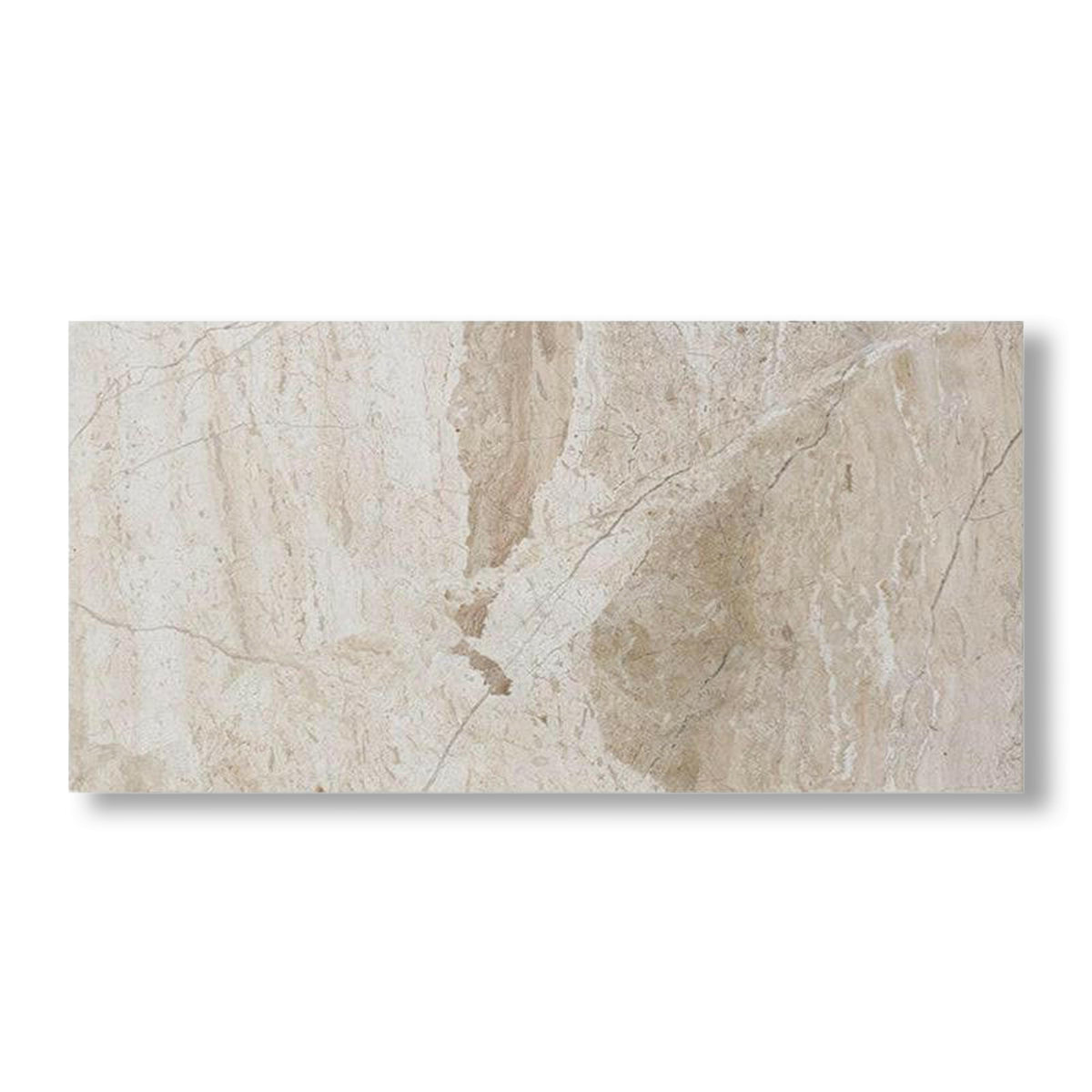 6x12 Diano Royal (Queen Beige) Marble Polished Tile - American Tile Depot