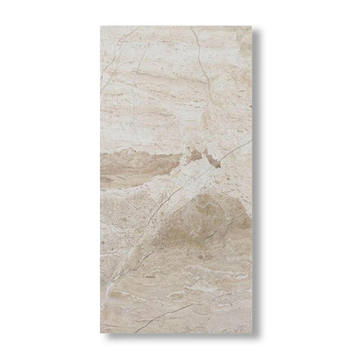 6x12 Diano Royal (Queen Beige) Marble Polished Tile - American Tile Depot