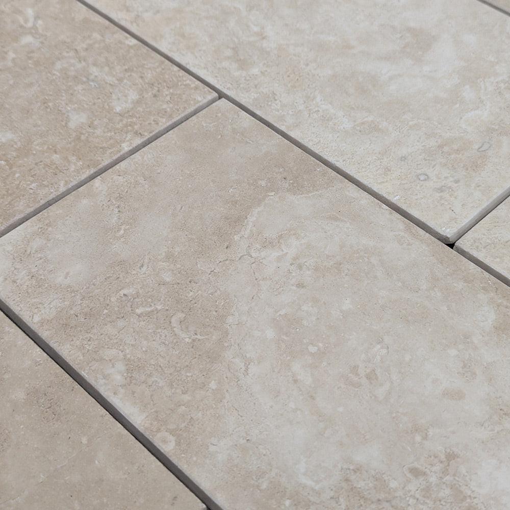 6x12 Durango Cream Travertine Filled & Honed Tile 6x12 Durango Cream Travertine Filled & Honed Tile - American Tile Depot