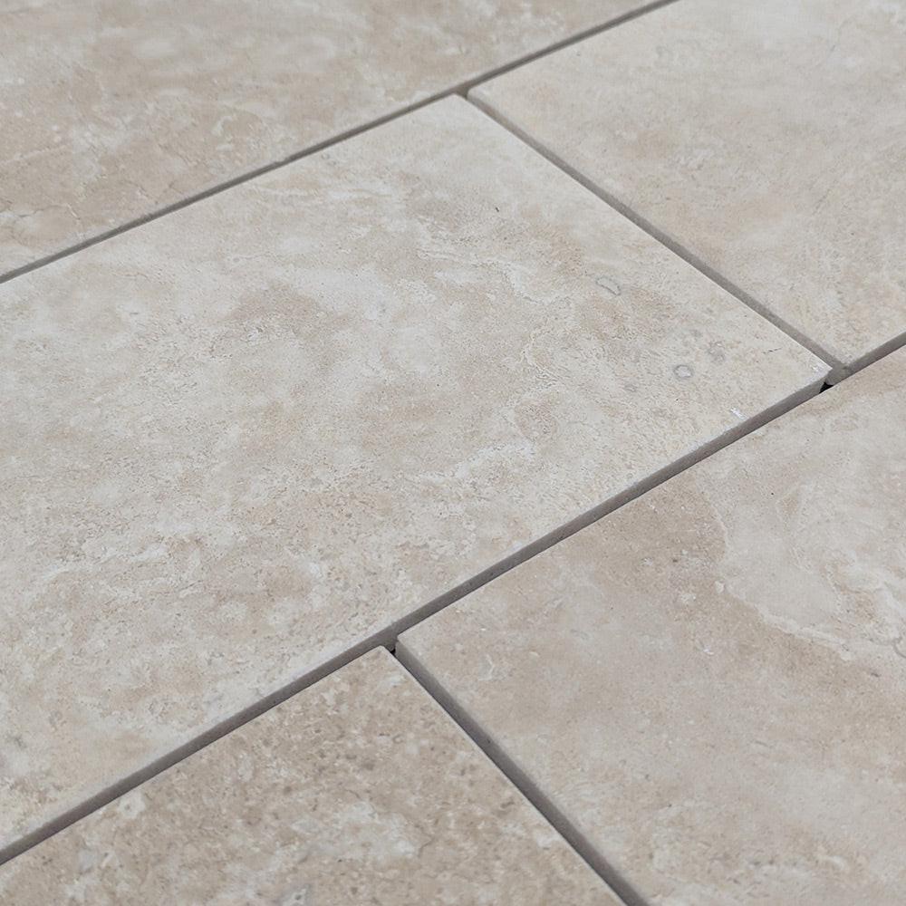 6x12 Durango Cream Travertine Filled & Honed Tile 6x12 Durango Cream Travertine Filled & Honed Tile - American Tile Depot
