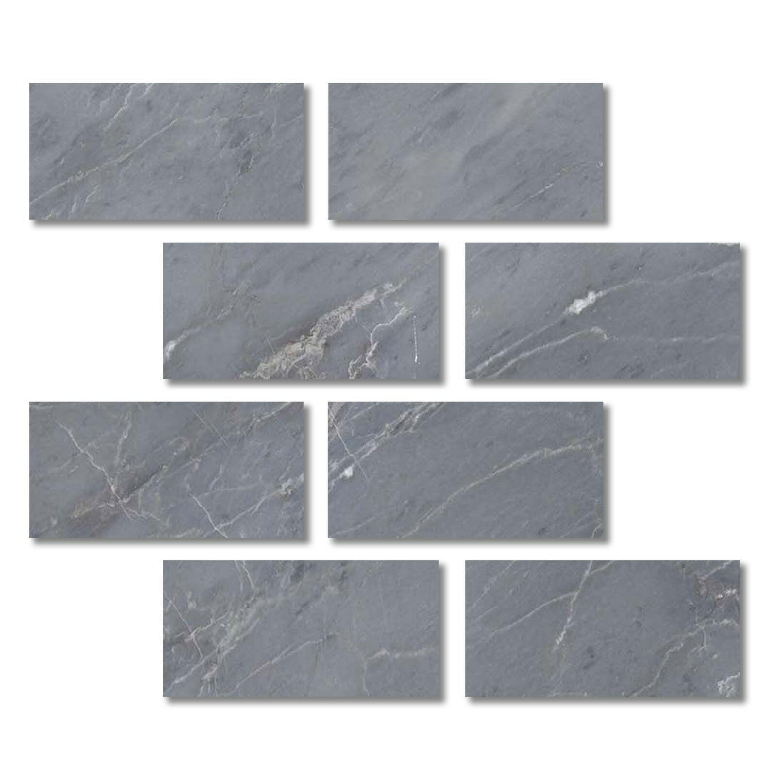 6x12 Bardiglio Imperiale Marble Polished Tile-American Tile Depot