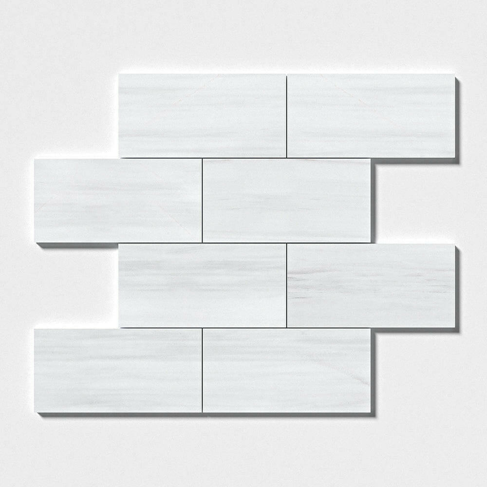 6x12 Bianco Dolomite Honed Tile-American Tile Depot
