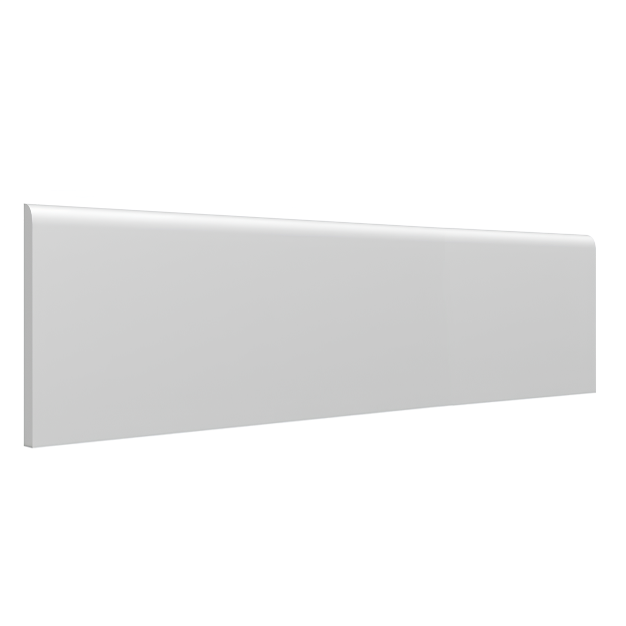 6x18 Palette White Ice Glossy Solid Color Ceramic Bullnose Tile 6x18 Palette White Ice Glossy Solid Color Ceramic Bullnose Tile - American Tile Depot