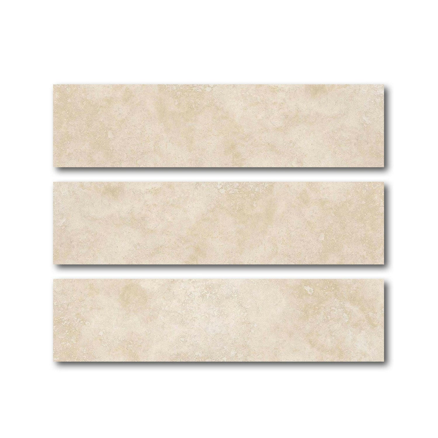 Special Cut | 6x24 Ivory Travertine Filled & Honed Tile