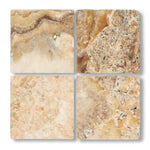 6x6 Antico Onyx Travertine Tumbled Tile - American Tile Depot