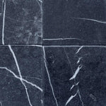6x6 Black Marquina Marble Tumbled Tile 6x6 Black Marquina Marble Tumbled Tile - American Tile Depot