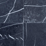 6x6 Black Marquina Marble Tumbled Tile 6x6 Black Marquina Marble Tumbled Tile - American Tile Depot