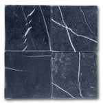 6x6 Black Marquina Marble Tumbled Tile 6x6 Black Marquina Marble Tumbled Tile - American Tile Depot