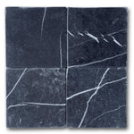 6x6 Black Marquina Marble Tumbled Tile 6x6 Black Marquina Marble Tumbled Tile - American Tile Depot