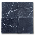 6x6 Black Marquina Marble Tumbled Tile 6x6 Black Marquina Marble Tumbled Tile - American Tile Depot