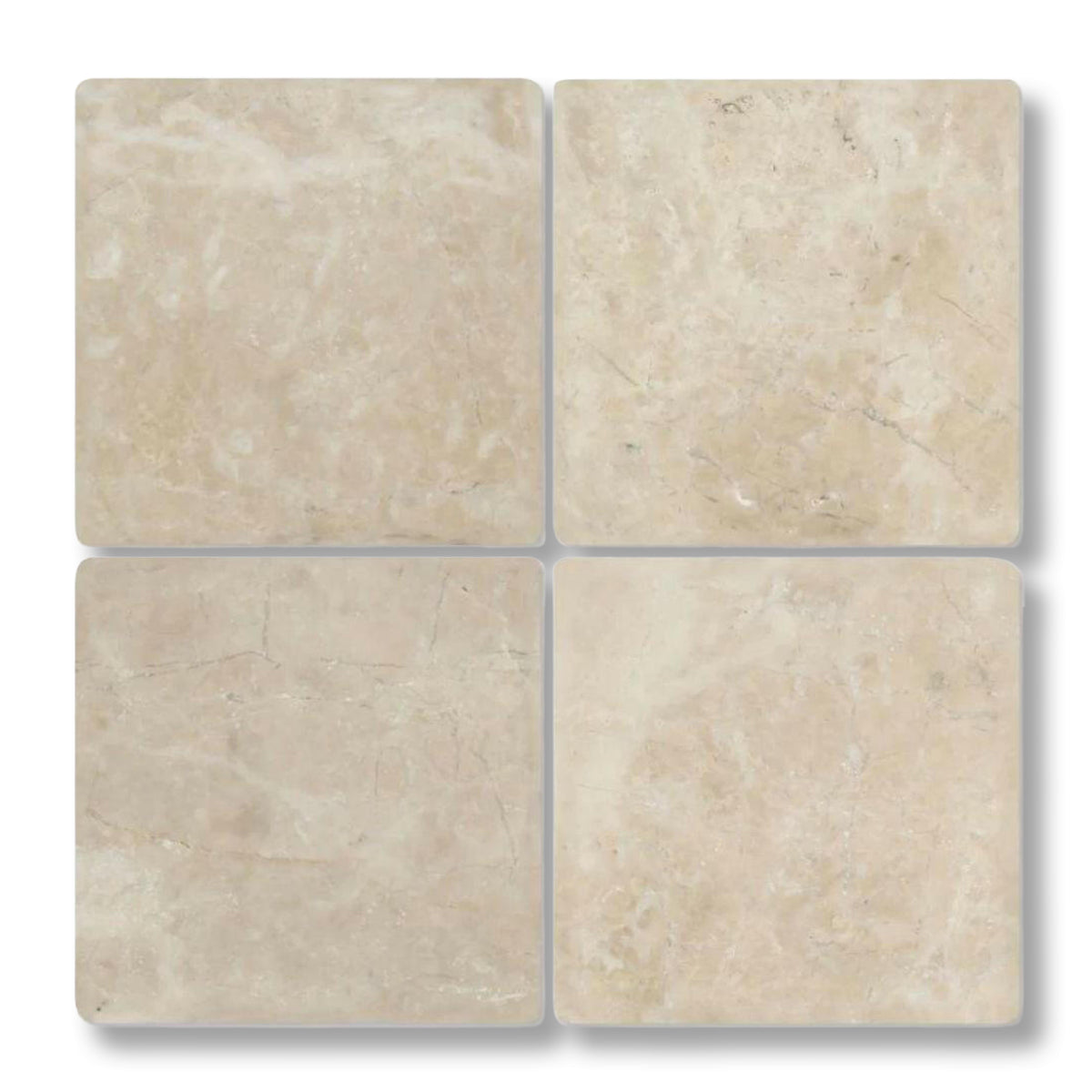 6x6 Cappuccino Marble Tumbled Tile - American Tile Depot