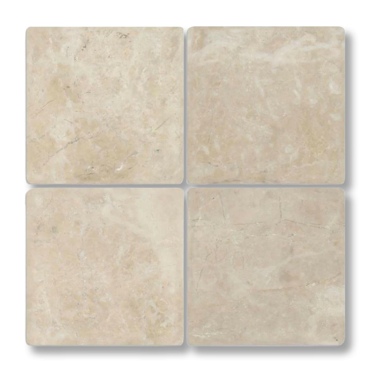 6x6 Cappuccino Marble Tumbled Tile - American Tile Depot