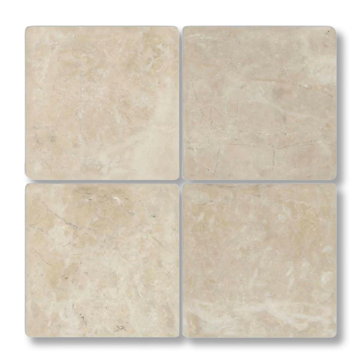 6x6 Cappuccino Marble Tumbled Tile - American Tile Depot