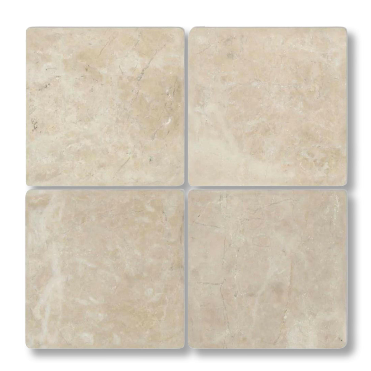 6x6 Cappuccino Marble Tumbled Tile - American Tile Depot