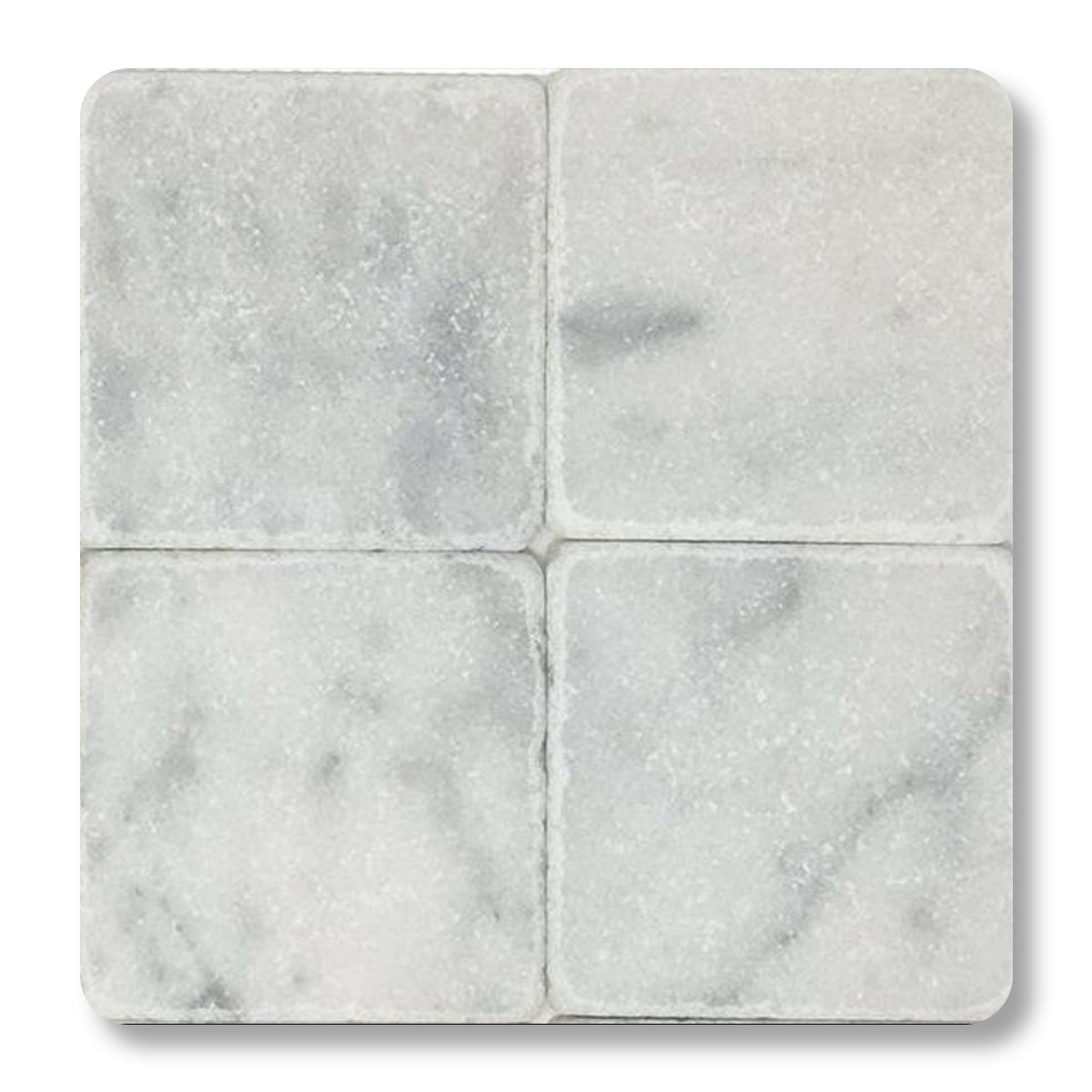 6x6 Carrara White Marble Tumbled Tile - American Tile Depot