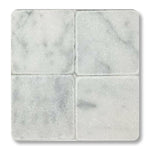 6x6 Carrara White Marble Tumbled Tile - American Tile Depot