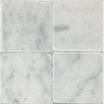 6x6 Carrara White Marble Tumbled Tile - American Tile Depot