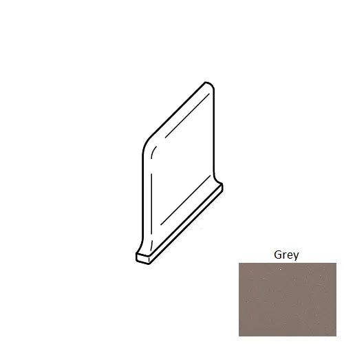 6x6 Colonial Grey Matte Quarry Left Outside Cove Base 6x6 Colonial Grey Matte Quarry Left Outside Cove Base - American Tile Depot