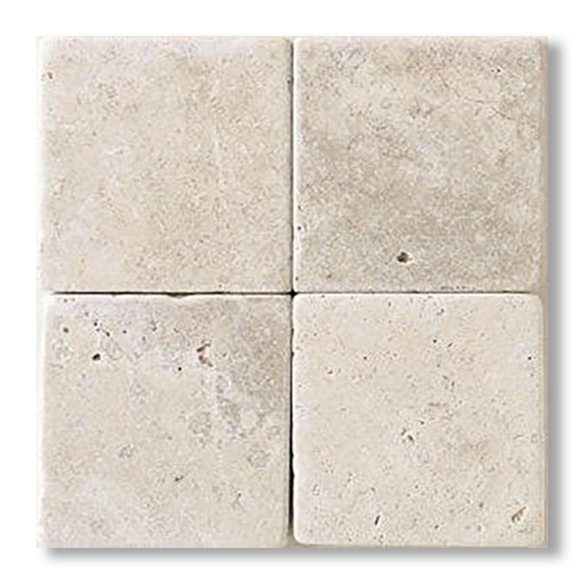 6x6 Crema Marfil Marble Tumbled Tile - American Tile Depot