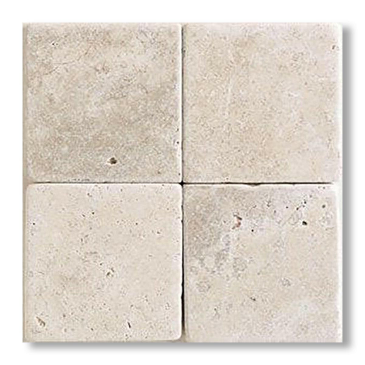 6x6 Crema Marfil Marble Tumbled Tile - American Tile Depot