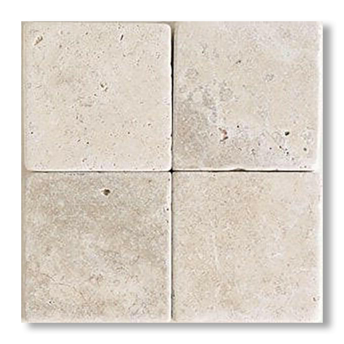 6x6 Crema Marfil Marble Tumbled Tile - American Tile Depot