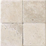 6x6 Crema Marfil Marble Tumbled Tile - American Tile Depot
