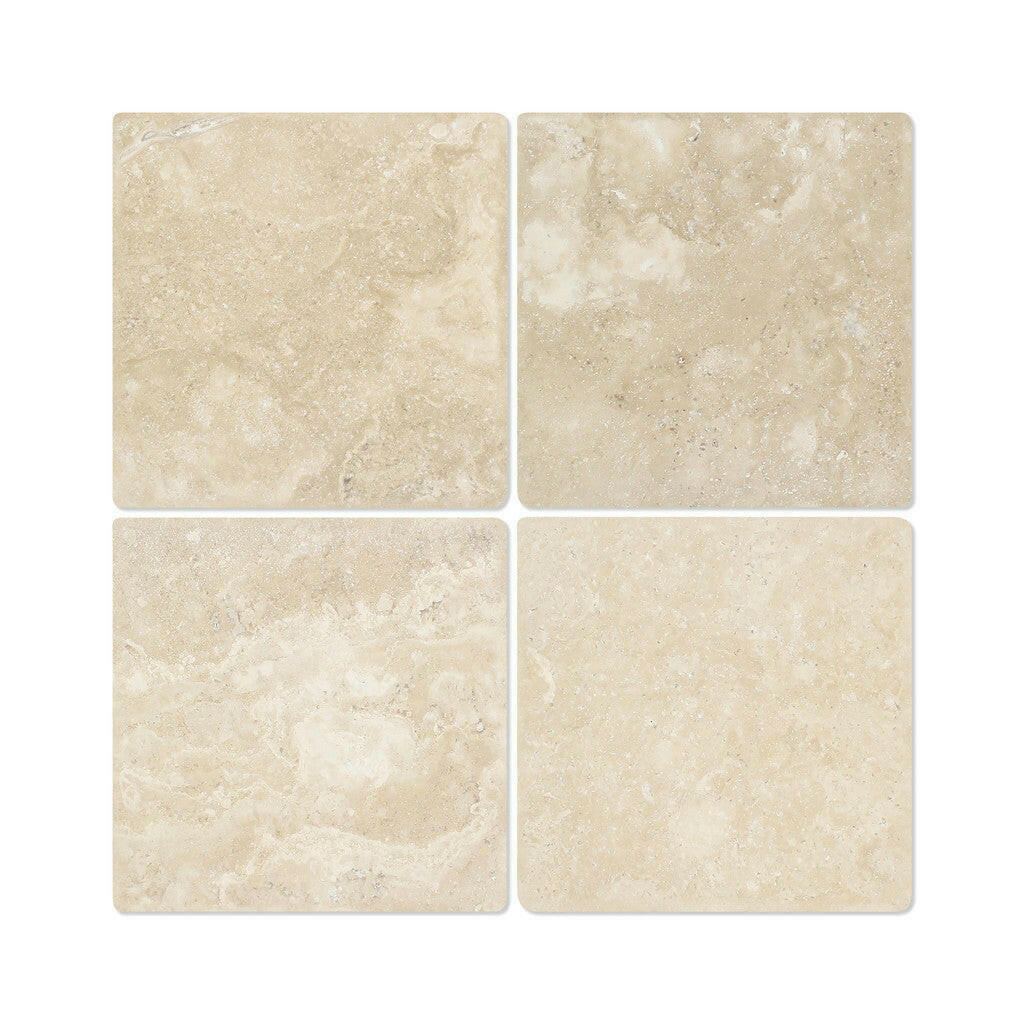 6x6 Durango Cream Travertine Tumbled Tile 6x6 Durango Cream Travertine Tumbled Tile - American Tile Depot